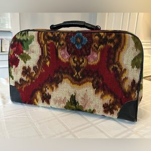 Vintage 1960s Koret Large Carpet Tapestry Travel Bag Luggage